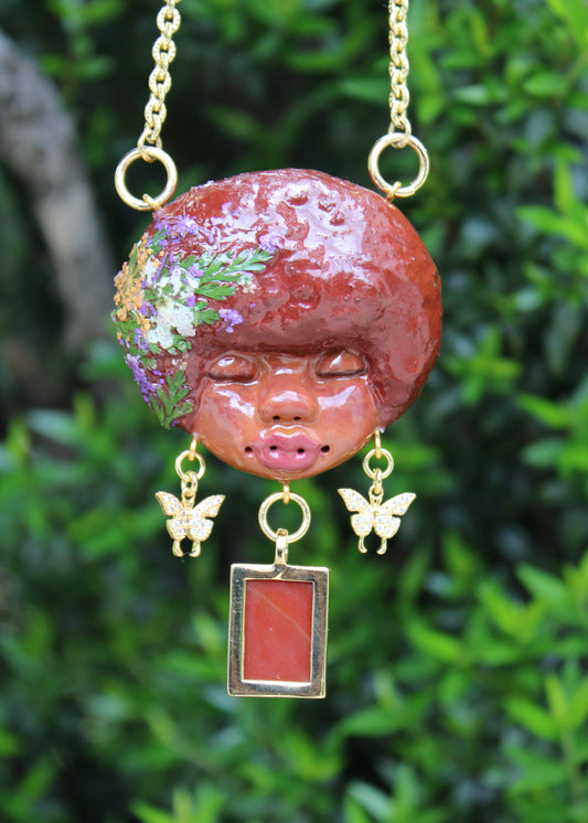 Solar With Red Jasper Necklace