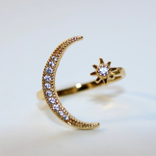 Moon And Star Ring