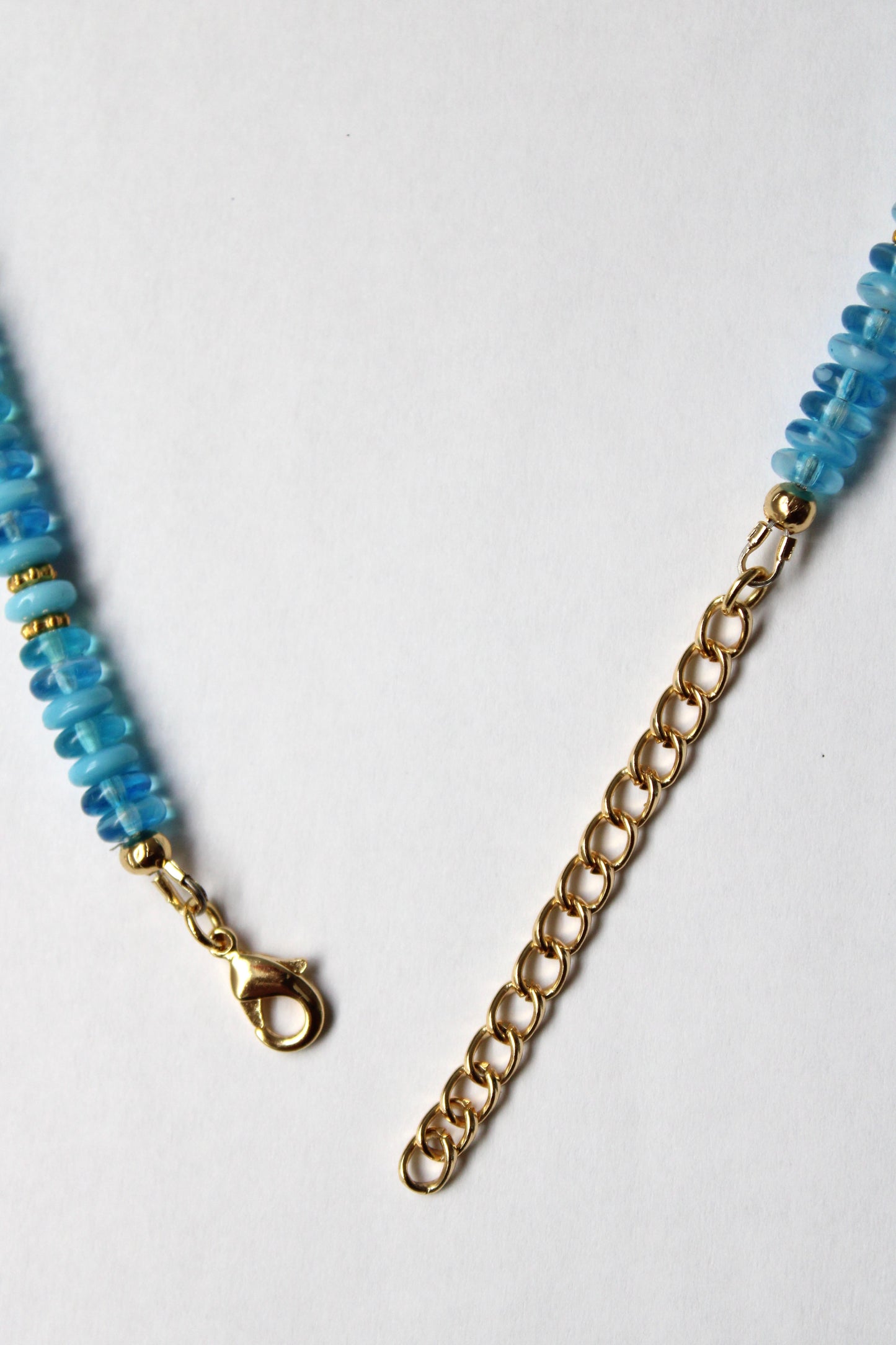 Disk Necklace in Blue